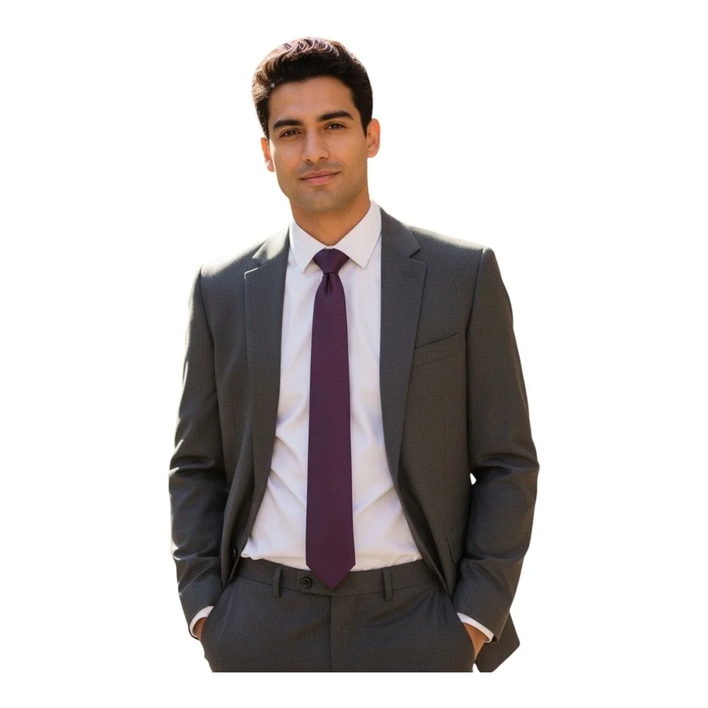 Stafford Mens Wine Burgundy Textured Solid Classic Necktie‎ New 533-4028